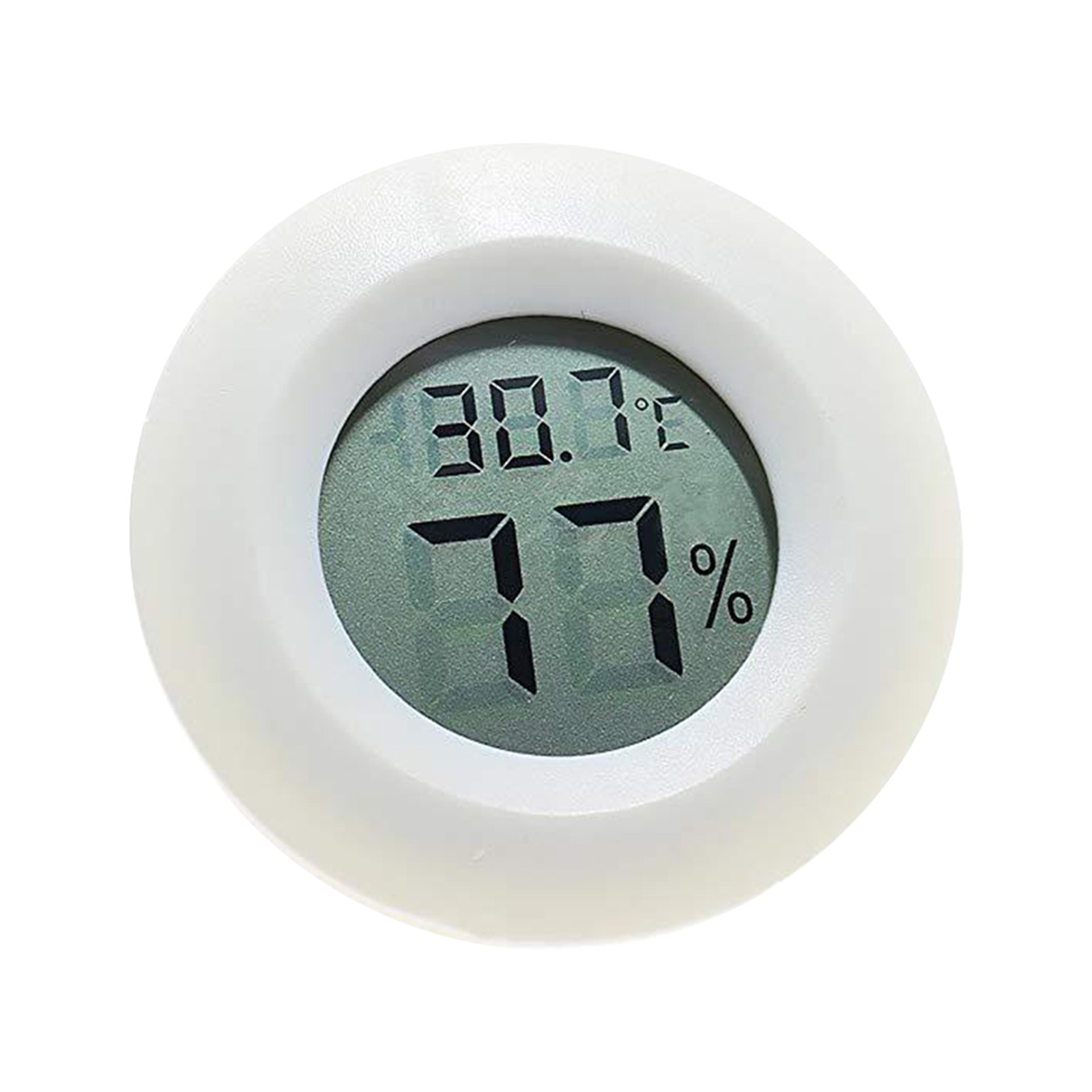 FNGZ Thermometer Clearance Mini Round Lcd Digital Display Thermometer and Hygrometer Moisturizing Box Electronic Hygrometer White
